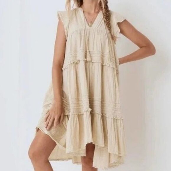Spell & The Gypsy Hanalei Midi Boho Dress off white - Picture 4 of 17